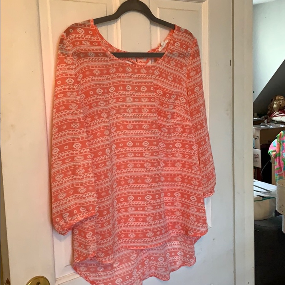 Sheer springtime blouse